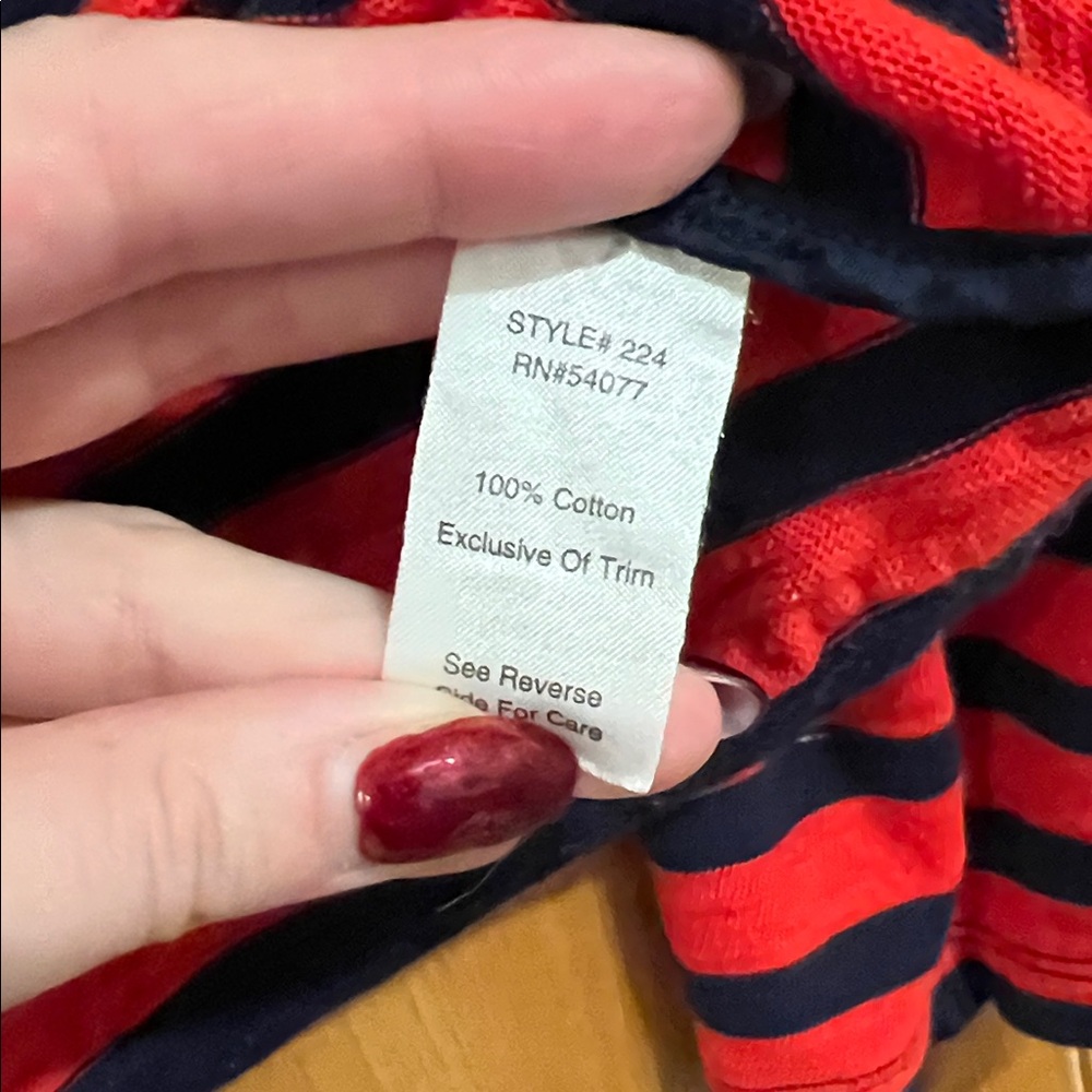 CAbi Nautical Navy and Red Striped Women's Blazer - Picture 7 of 8